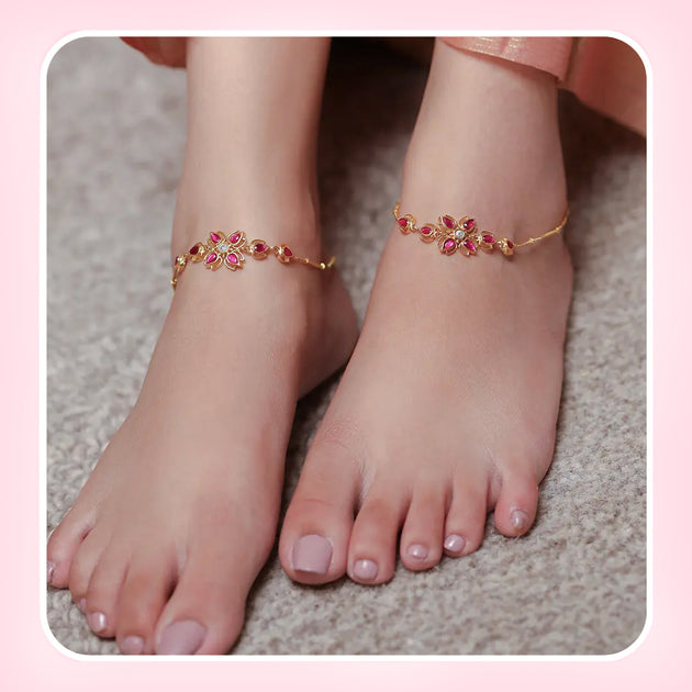 Buy Silver Anklets and Silver Payal Online at Unniyarcha