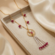 925 Pure Silver Gold-Plated Heirloom Tassel Statement Necklace