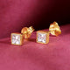 92.5 Silver Cubic Stud Earrings