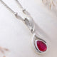 92.5 Silver Girdle Red Kundan Necklace
