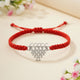 Unniyarcha silver 925 5-line pure Saraswati Yantra Bracelet with Chandan Tilak set