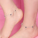 92.5 Sterling Silver Blue Zircon Anklet