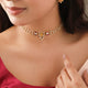 Silver Dhan Lakshmi Kundan Pearl Choker Necklace