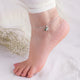 92.5 Single Sterling Silver Butterfly charm anklet