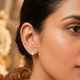 Unniyarcha 925 Pure Silver white pearl floral Earrings