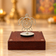 92.5 Silver Tortoise Lotus Keepsake with Wooden Base
