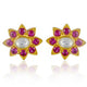 92.5 Silver Gold Plated Earring