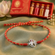 Pure 92.5 Ganesh & Om Silver Rakhi with Chandan Tilak Set