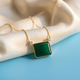 Silver Green Necklace