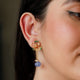 925 Pure Silver Elephant & Lavender Stone Drop Earrings
