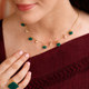 925 Sterling Silver Delicate Mellon Bead with Pink Zircon Cap Necklace (Gold Plating)