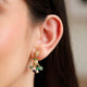 925 sterling silver Heirloom Colorful Bead Earrings (Gold Plating)