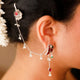 Mithu Dual Charm Silver Chain Earrings