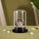 999 Silver Floral Ganesha Idol in Dome Casing