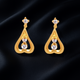 Gold plated Zircon Silver Earring