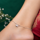 Single Lotus 92.5 Sterling Silver Anklet