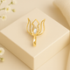 Gold Plated Silver Lotus Nose Clip