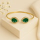 Silver Green Pear Cuff