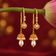 Silver 925 Pearl Jhumki Sui Dhaga Earrings