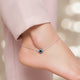Silver Single Evil Eye Anklet