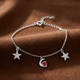 Celestial Heart Charm Bracelet – 925 Silver