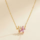 Pink Blossom Silver Pendant Necklace