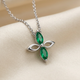 Pure Silver Green Axis Pendant