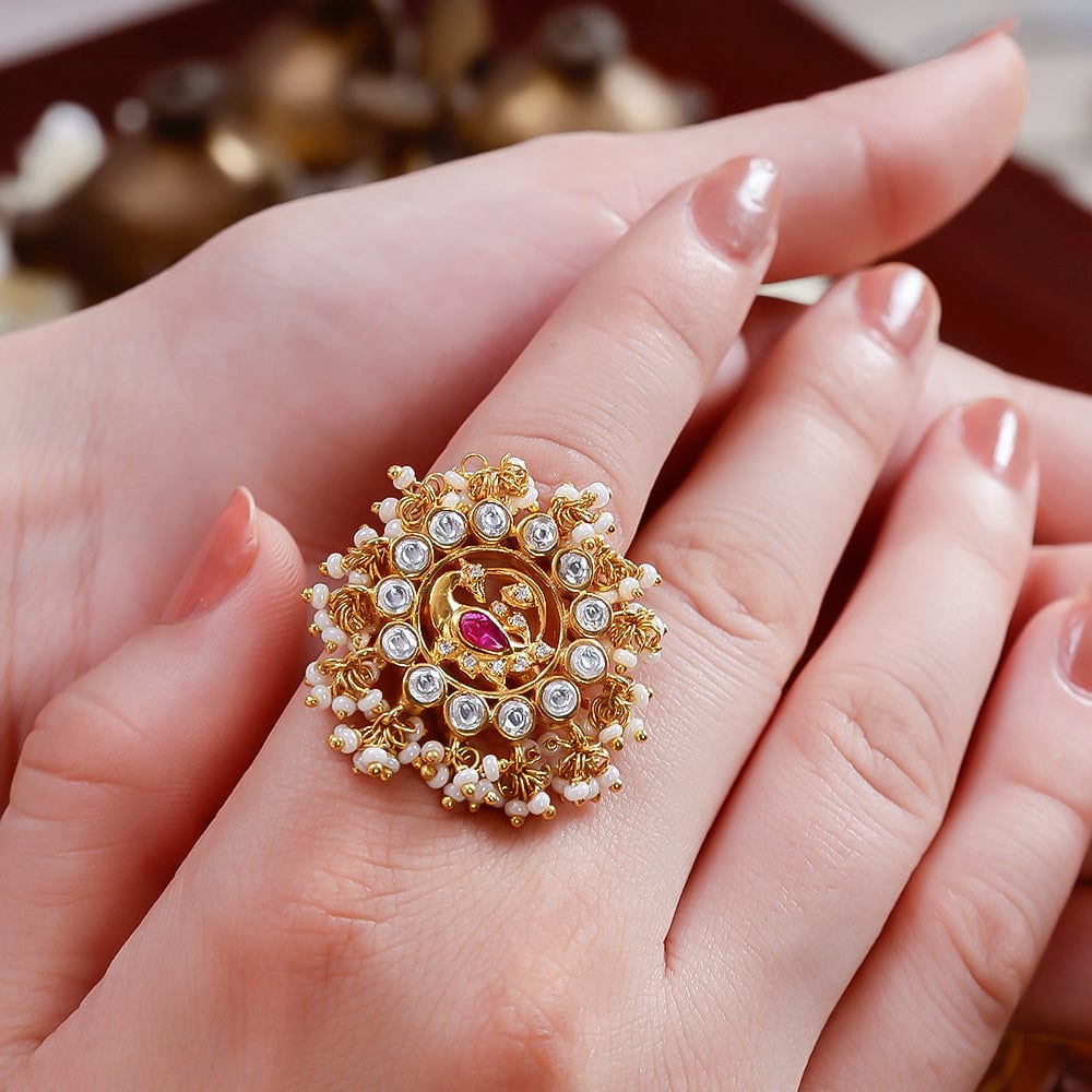 Silver Swan Pearl Ring – Unniyarcha - Main Image