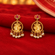 Silver 925 Shree Ganesh Pearl Drop Earrings