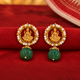 Dhan Lakshmi Green Drop Earrings