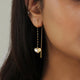 92.5 Sterling Silver Kundan Heart Mangalsutra Earring