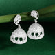 92.5 sterling silver zircon pearl earring