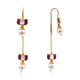 Double Lotus Kundan Silver 92.5 Sui Dhaga Earring