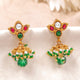 Silver 925 Lotus 24 Karat gold plated jhumki Earrings