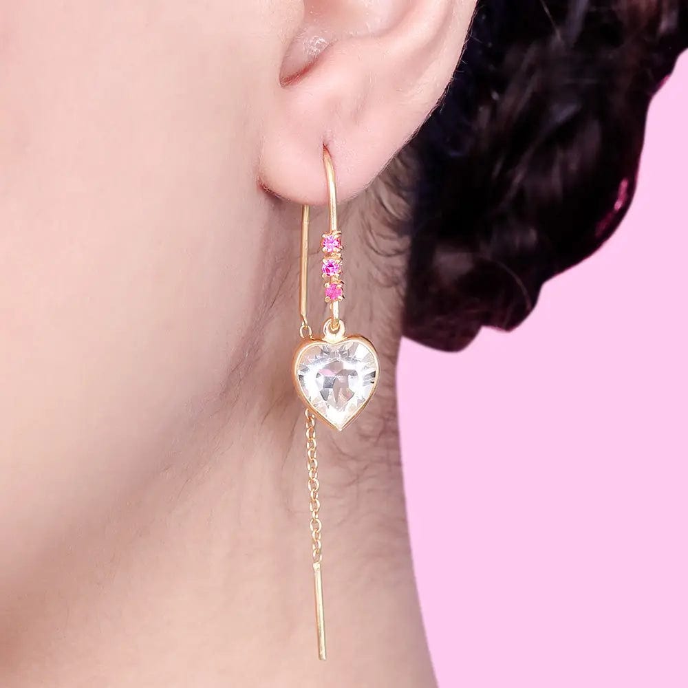 Silver Heart Sui Dhaga Earring – Unniyarcha