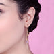 92.5 Sterling Silver Sui Dhaga Earing With Amethyst And Polki Drops