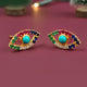 Silver Evil Eye Stud Earrings