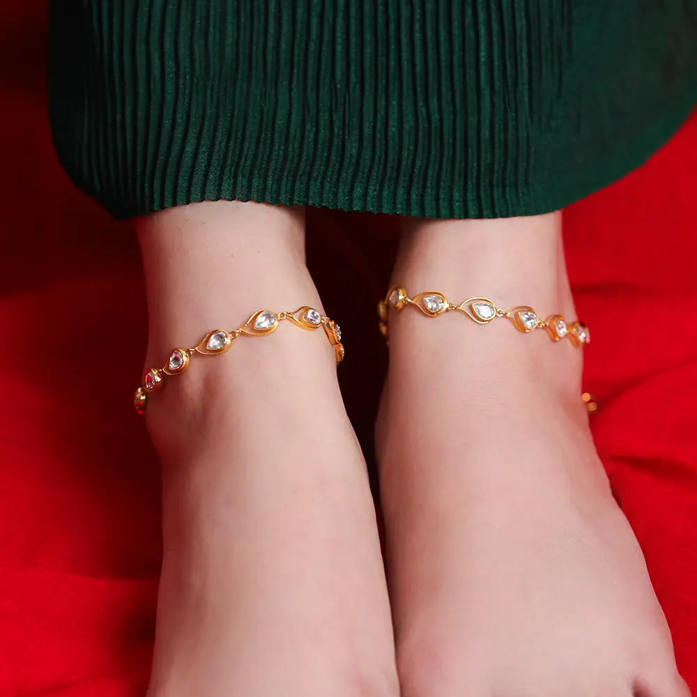 Silver 92.5 Aam Ras Anklet