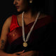999 Silver Lakshmi Pearl Long Necklace