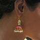 Silver Kundan elegant pearly jhumka