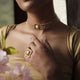 Silver White pearl choker with star pattern