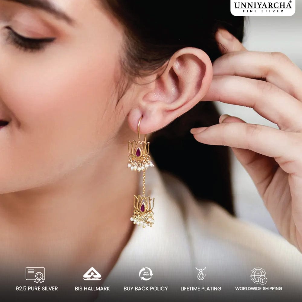 Earring shops sui dhaga gold