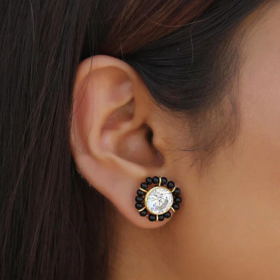 Sparkly zircon mangalsutra earrings