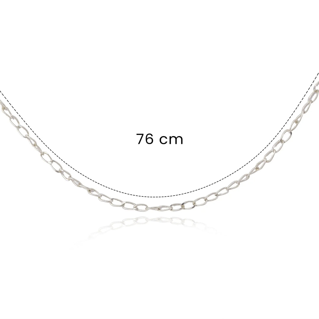 Thin Silver 92.5 Link Chain For Men