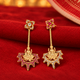 925 Silver Dhan Lakshmi Asymmetrical Earrings