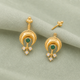 925 Sterling Silver Green Moon Bugadi (Pierced)