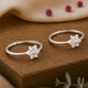 White Zircon92.5 Sterling Silver Toe ring