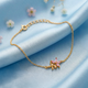 925 Sterling Silver Pink Floral Bracelet