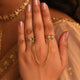 24kt Gold Plated 925 Pure Silver Patakha Constellation Chain Double Ring