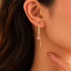 24kt Gold Plated 925 Pure Silver Patakha Pink Tourmaline-hued Sui Dhaga Earrings
